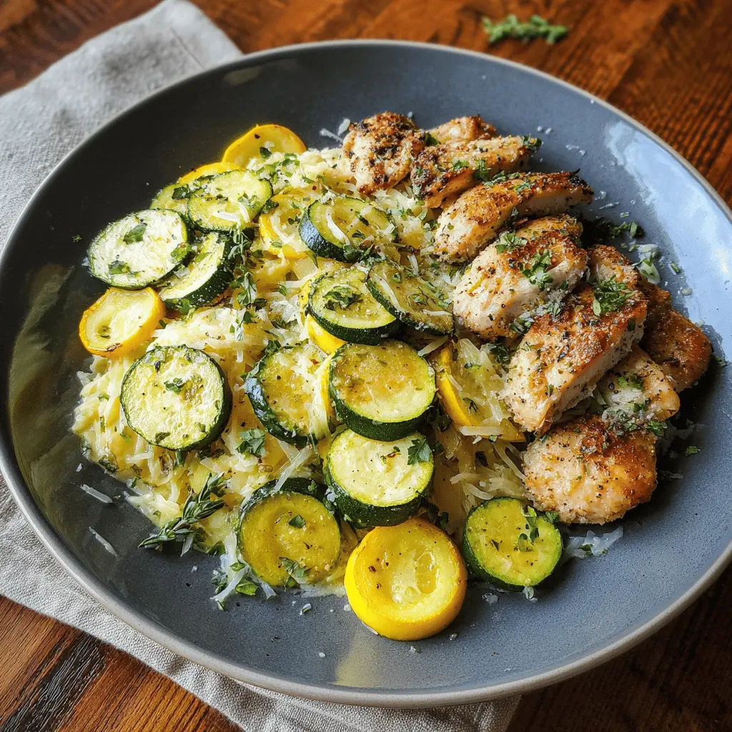 Easy Healthy Chicken Breast with Zucchini and Squash