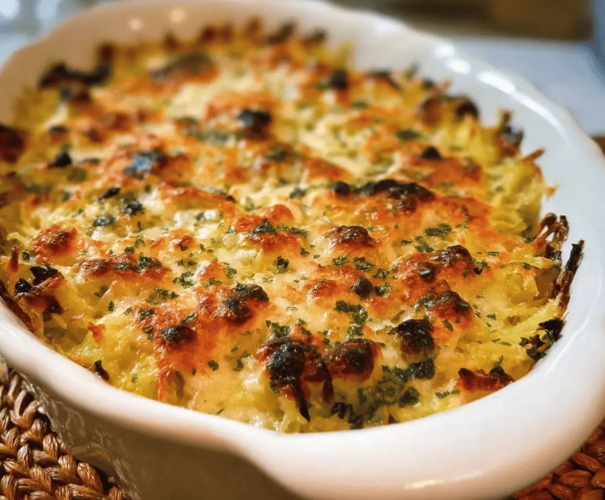 Healthy Spaghetti Squash Au Gratin Recipe