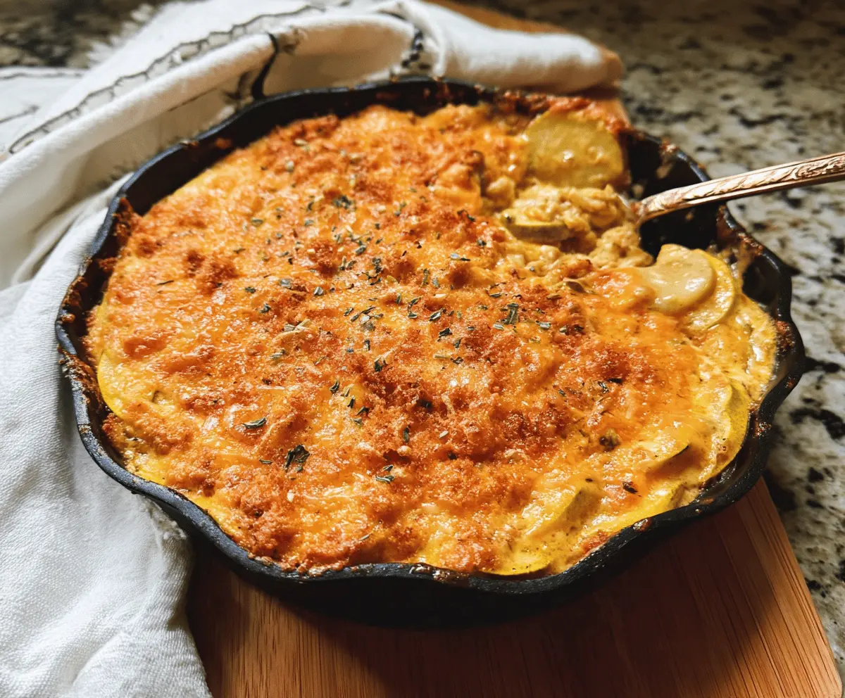 Cozy Southern Squash Casserole With Cheese