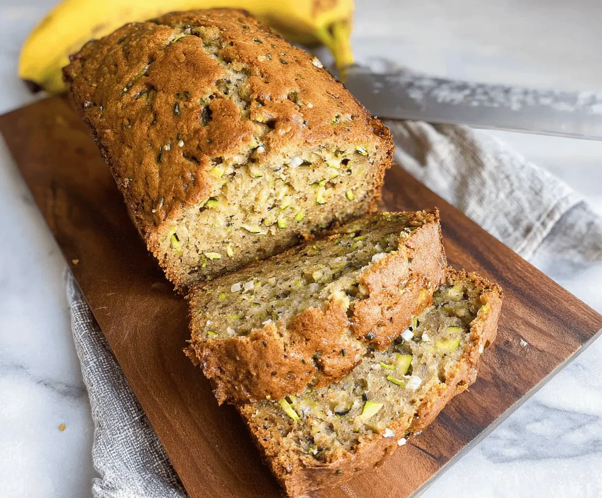 Moist Zucchini Banana Bread Recipe
