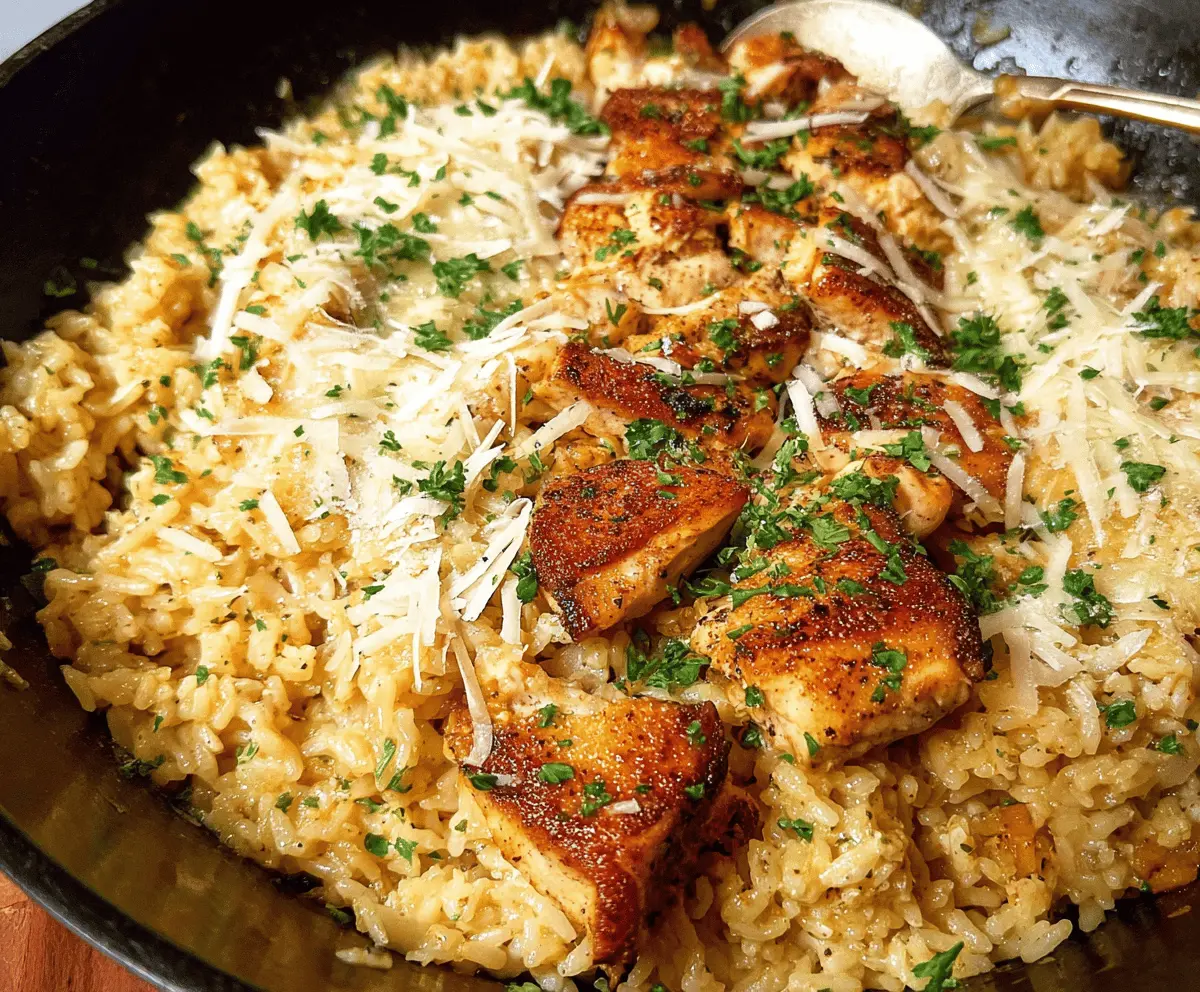 Easy One-Pan Garlic Parmesan Chicken and Rice