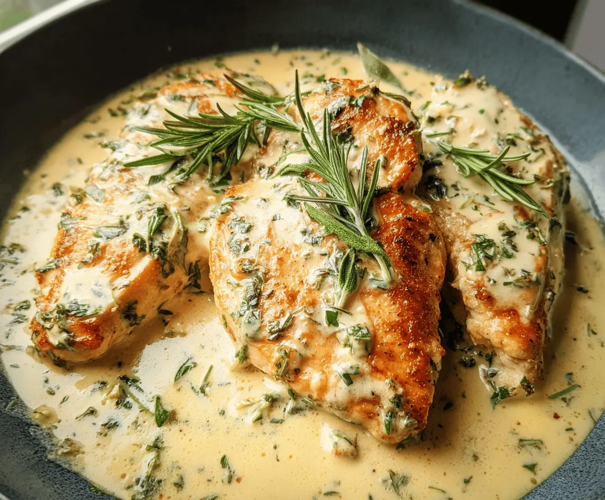 Creamy Herb Chicken Recipe with Garlic and Parmesan