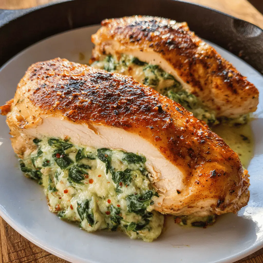 Easy Spinach Stuffed Chicken Breasts Recipe