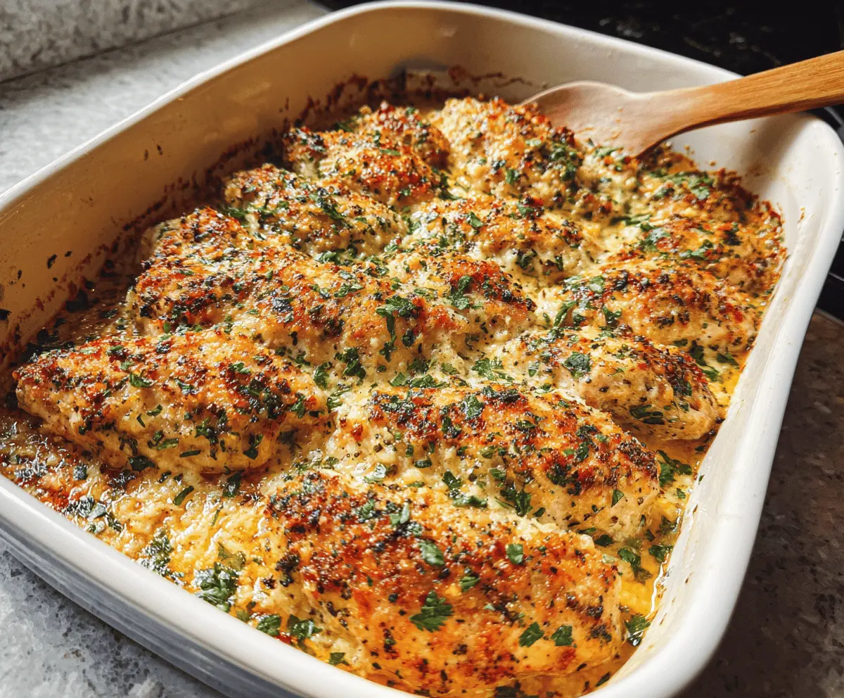 Easy Garlic Parmesan Chicken Bake Recipe