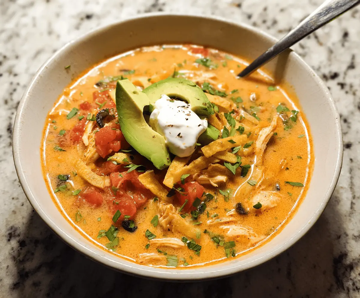 Creamy Chicken Tortilla Soup Recipe for Cozy Meals