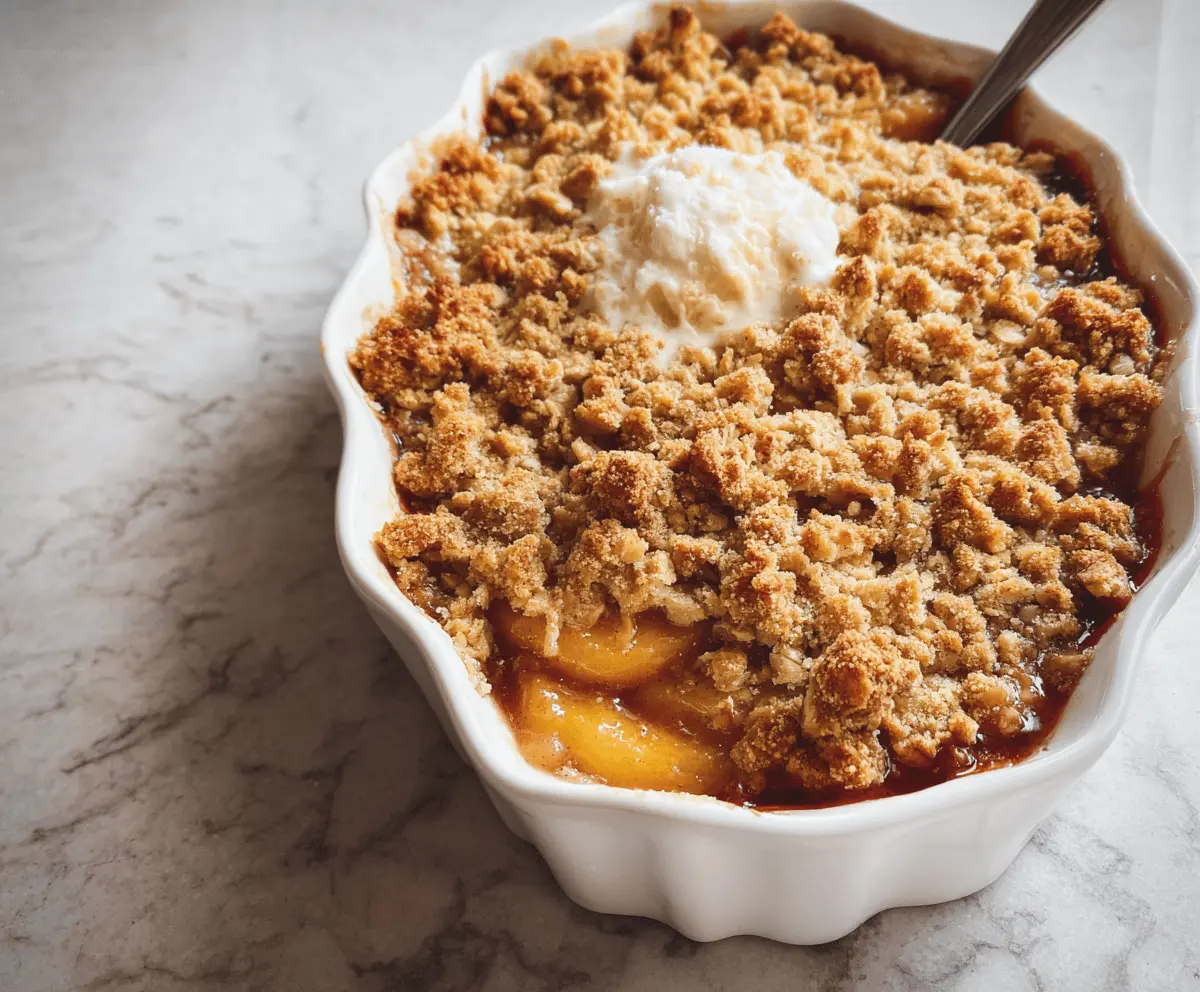 Easy Peach Crisp Recipe With Crunchy Topping