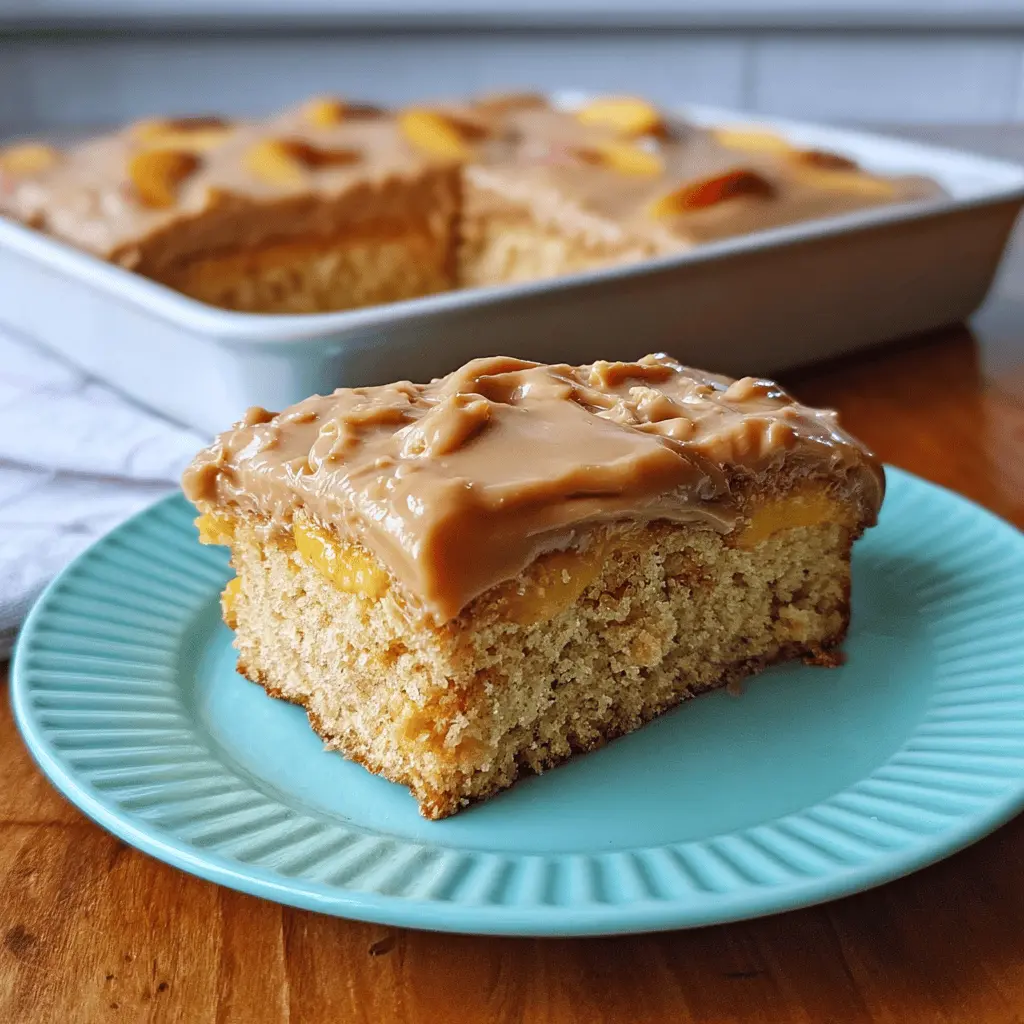 Moist Peach Cake With Brown Sugar Frosting