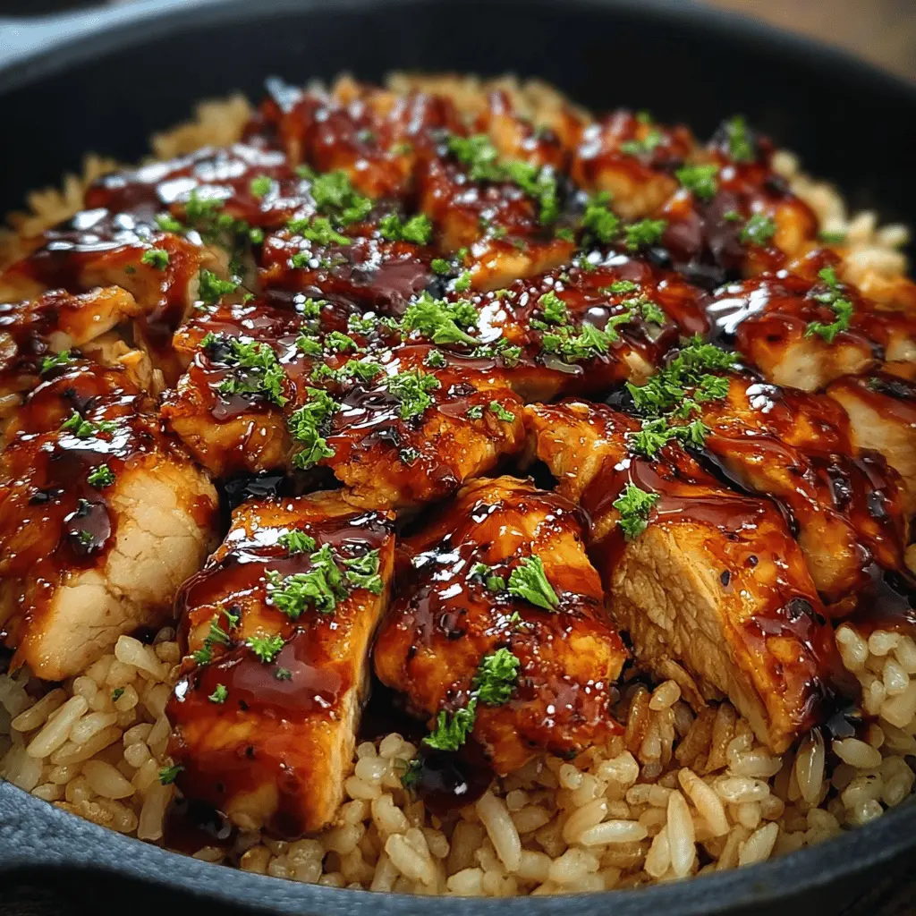 Easy One-Pan Honey BBQ Chicken and Rice