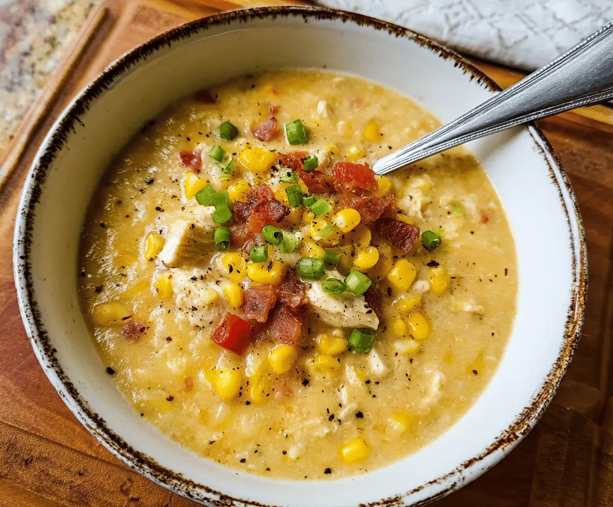 Easy Crockpot Chicken Corn Chowder Recipe