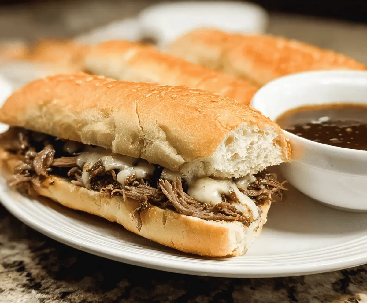 Easy Crockpot French Dip Sandwich Recipe
