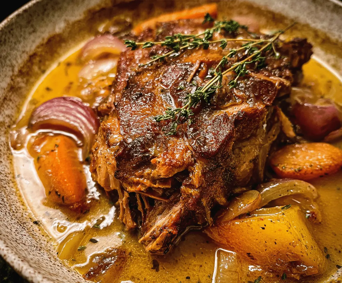 Tender Apple Cider Braised Pork Shoulder Recipe