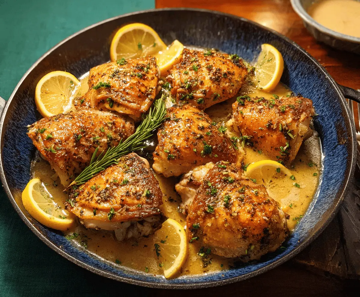 Easy Garlic Lemon Chicken Thighs Recipe