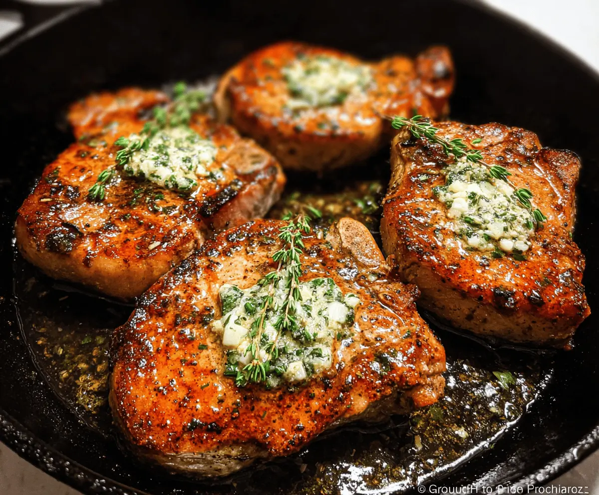 Garlic Butter Pork Chops Pan Seared to Perfection