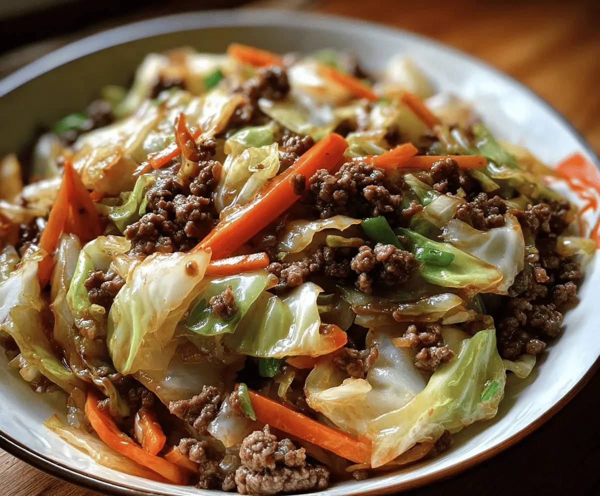 Easy Chinese Ground Beef and Cabbage Stir-Fry Recipe