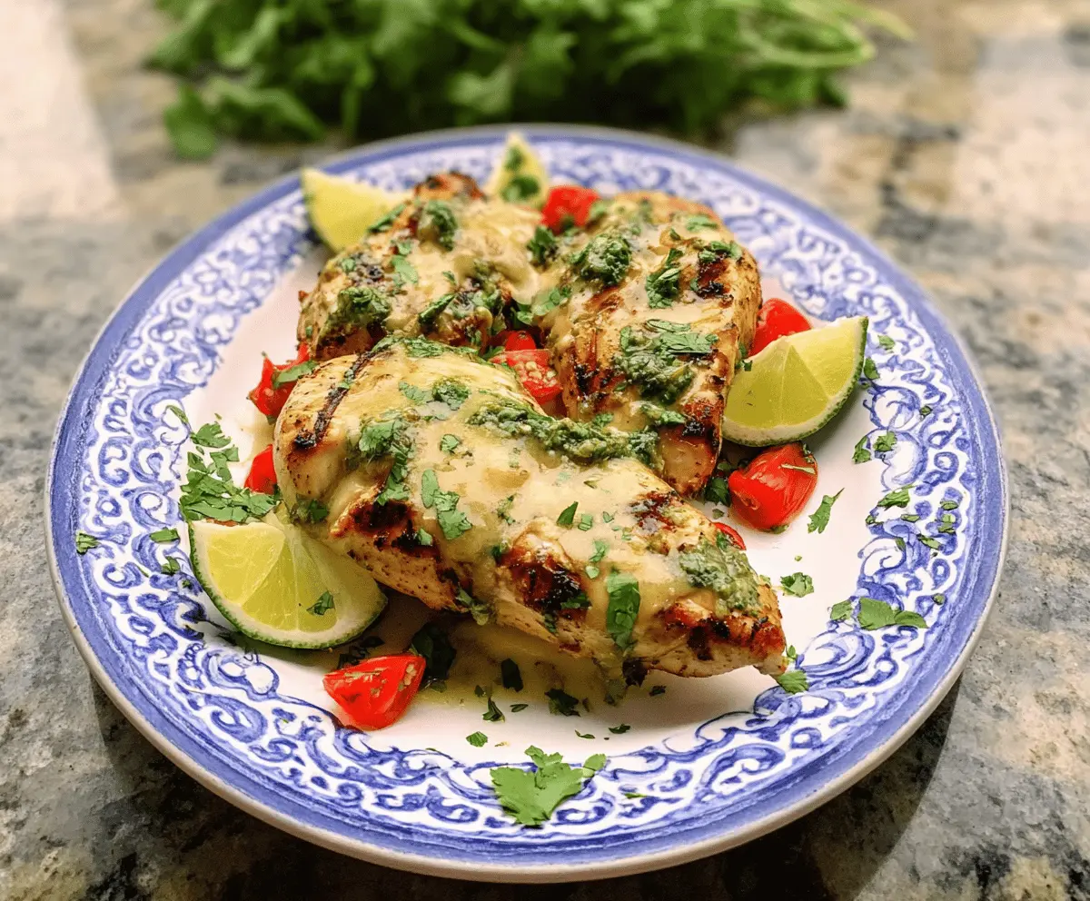 Grilled Chicken with Salsa Verde and Pepper Jack