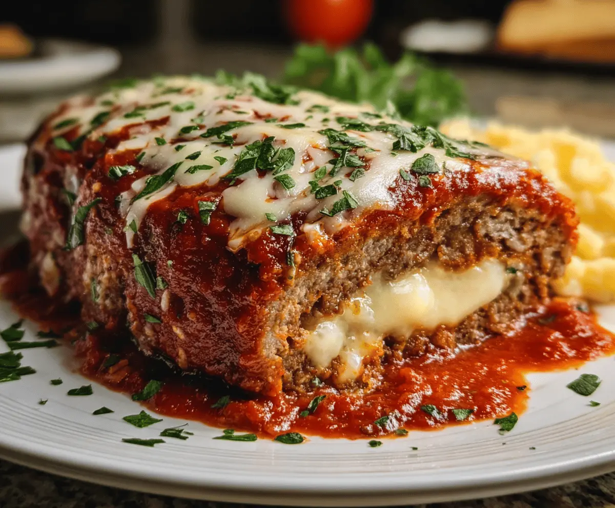 Stuffed Italian Meatloaf Recipe with Cheese