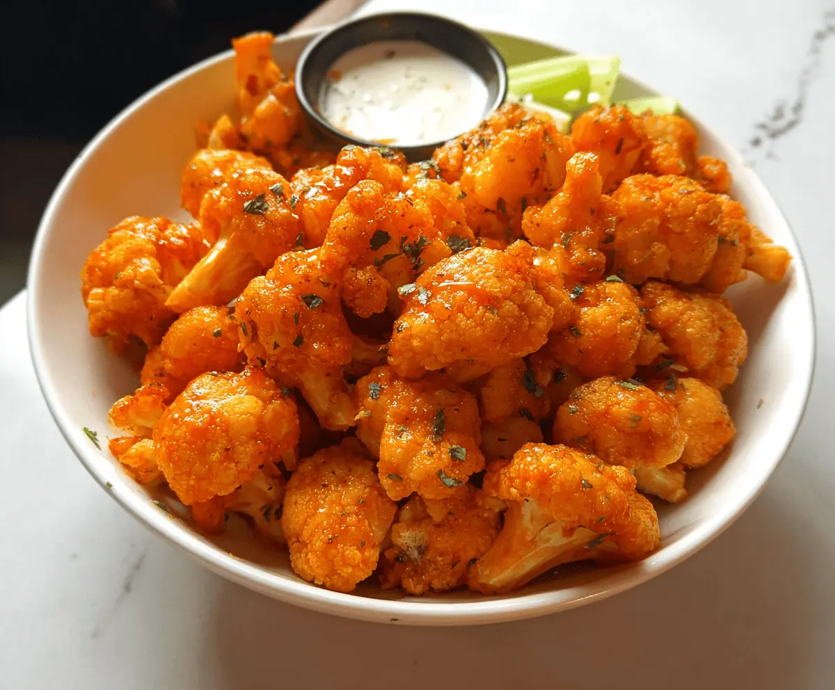 Crispy Air Fryer Buffalo Cauliflower Bites