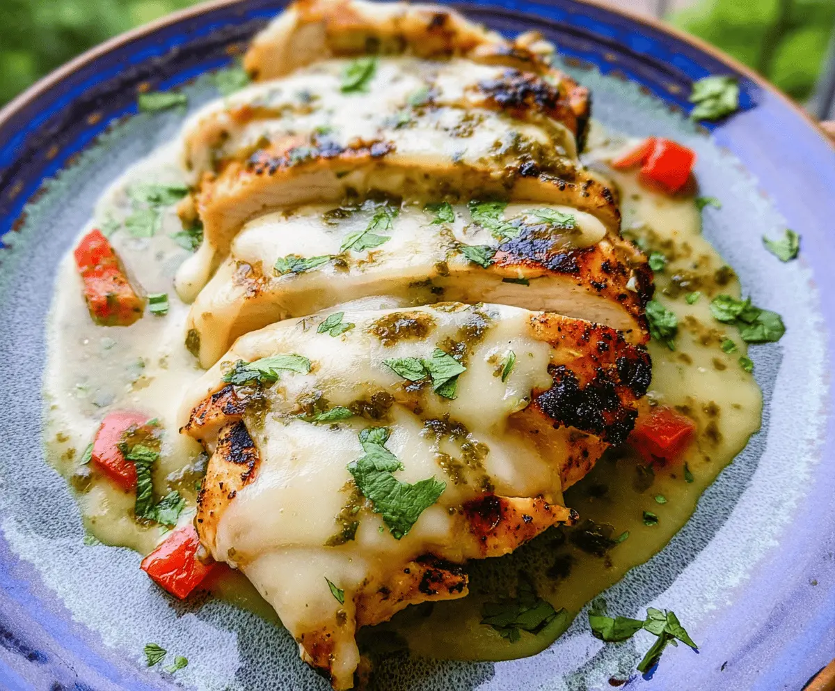 Easy Grilled Salsa Verde Chicken with Pepper Jack