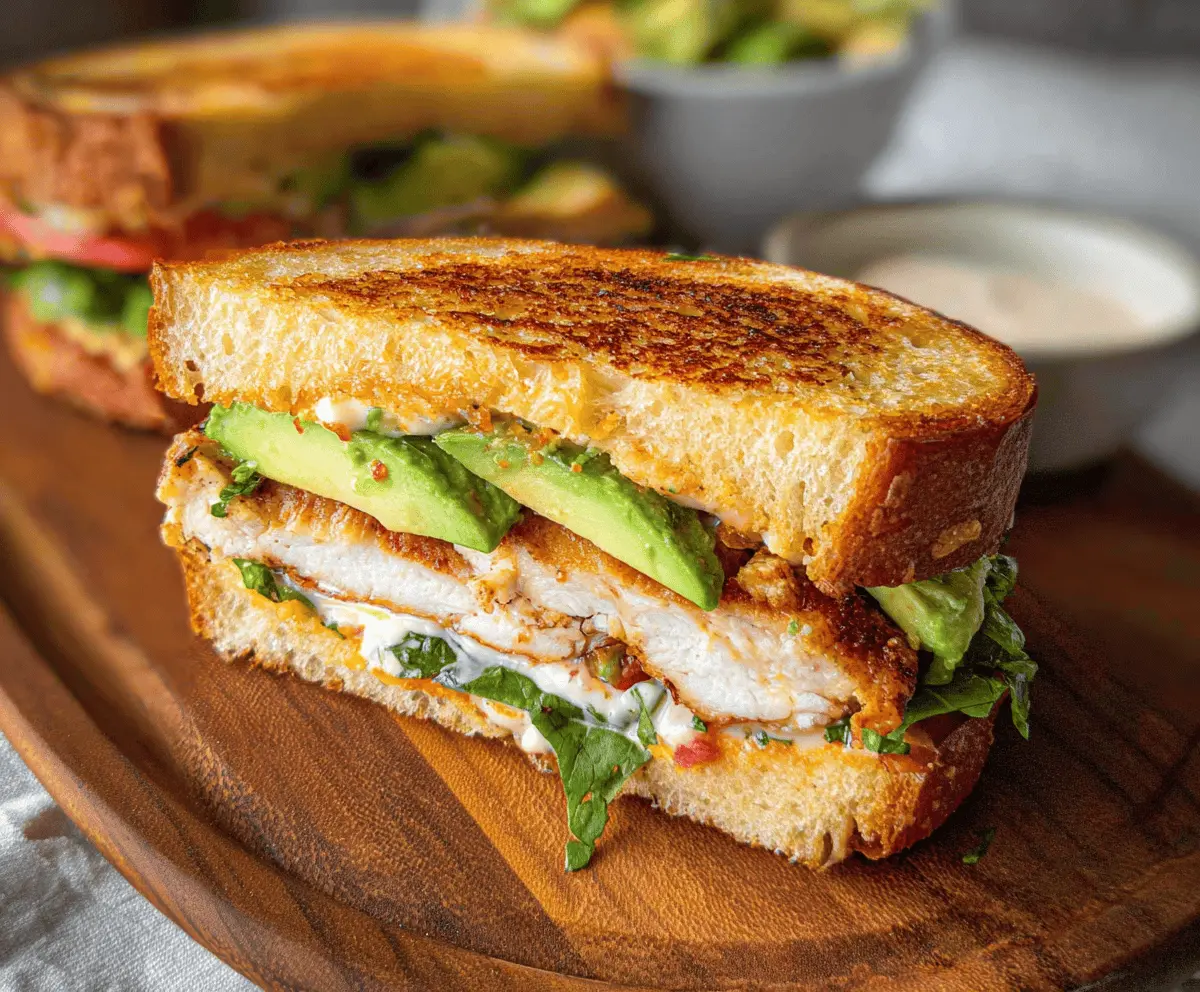 Easy Chicken Avocado Melt Sandwich Recipe