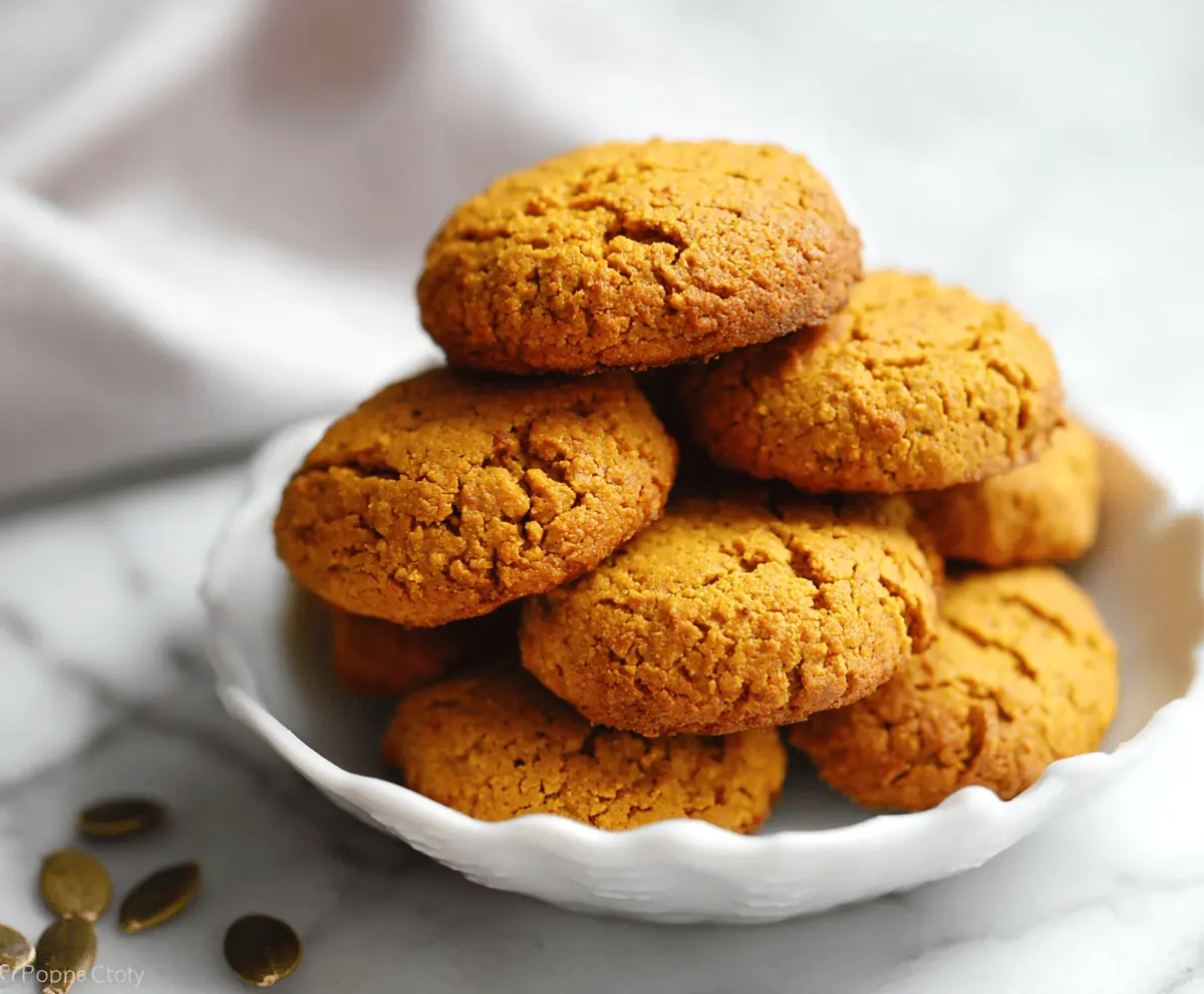 Delicious homemade pumpkin protein cookies with chocolate chips on a plate, perfect for healthy snacking