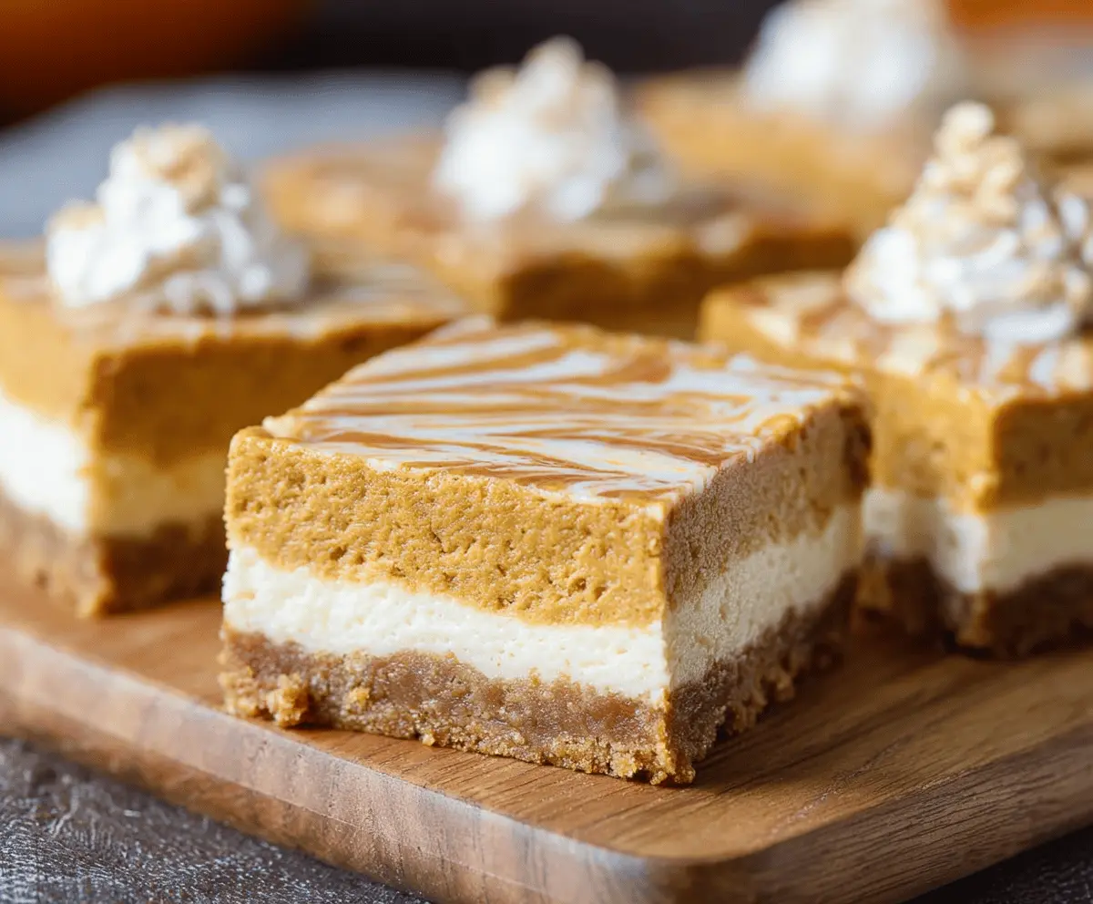 Pumpkin Pie Cheesecake Bars