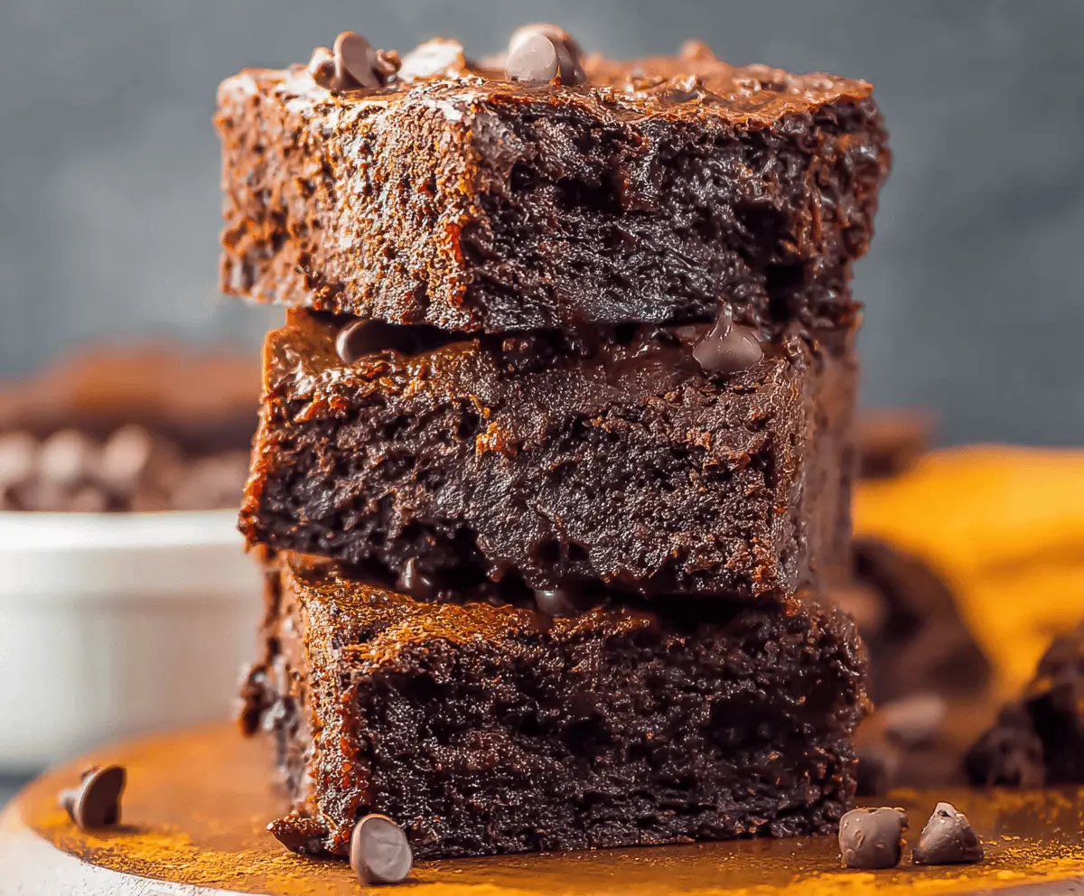 Delicious homemade sweet potato brownies with a rich, fudgy texture and chocolate topping, perfect for healthy dessert options.