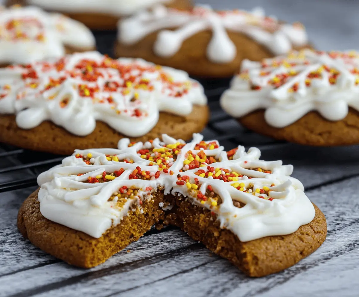 Decorative frosted gingerbread cookies on a festive platter with holiday sprinkles