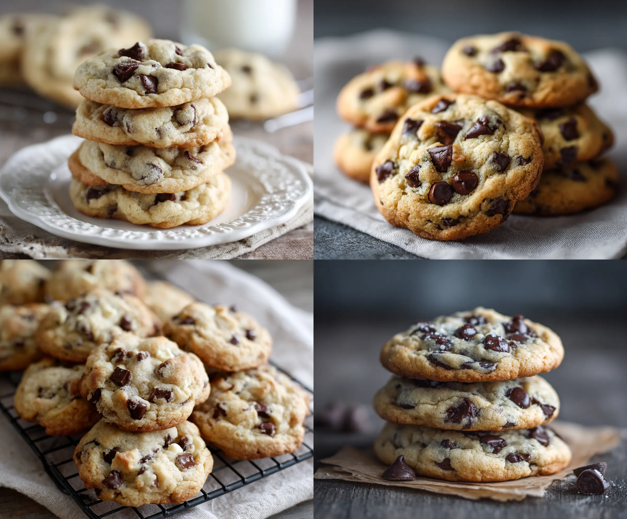 Delicious soft-batch cream cheese chocolate chip cookies fresh out of the oven.
