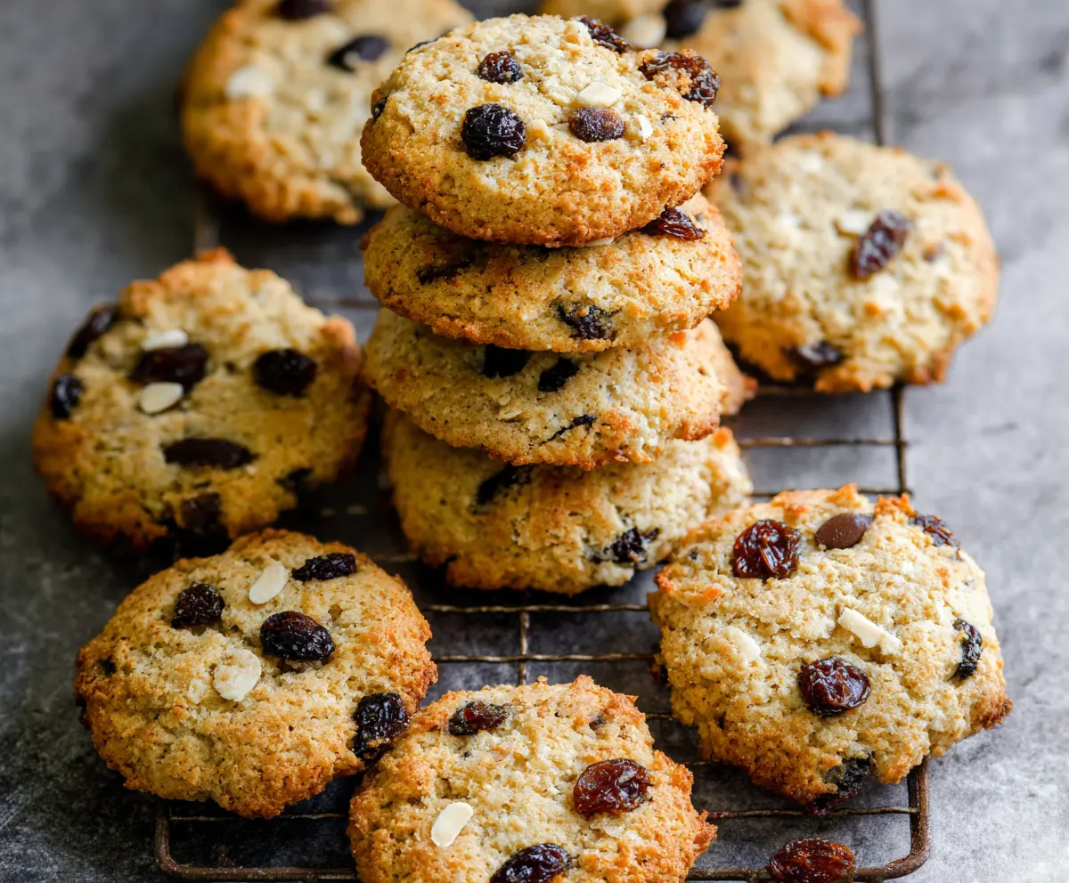 Healthy cottage cheese protein cookies on a plate, showcasing a nutritious snack option.