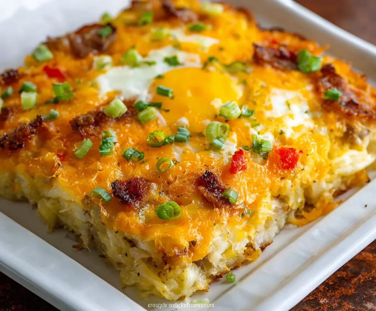 Delicious Hashbrown Breakfast Casserole with Egg, perfect for morning brunch