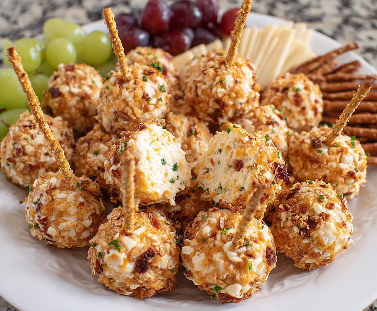 Delicious Mini Cheeseball Bites with creamy cheese and herbs, perfect for parties and gatherings.