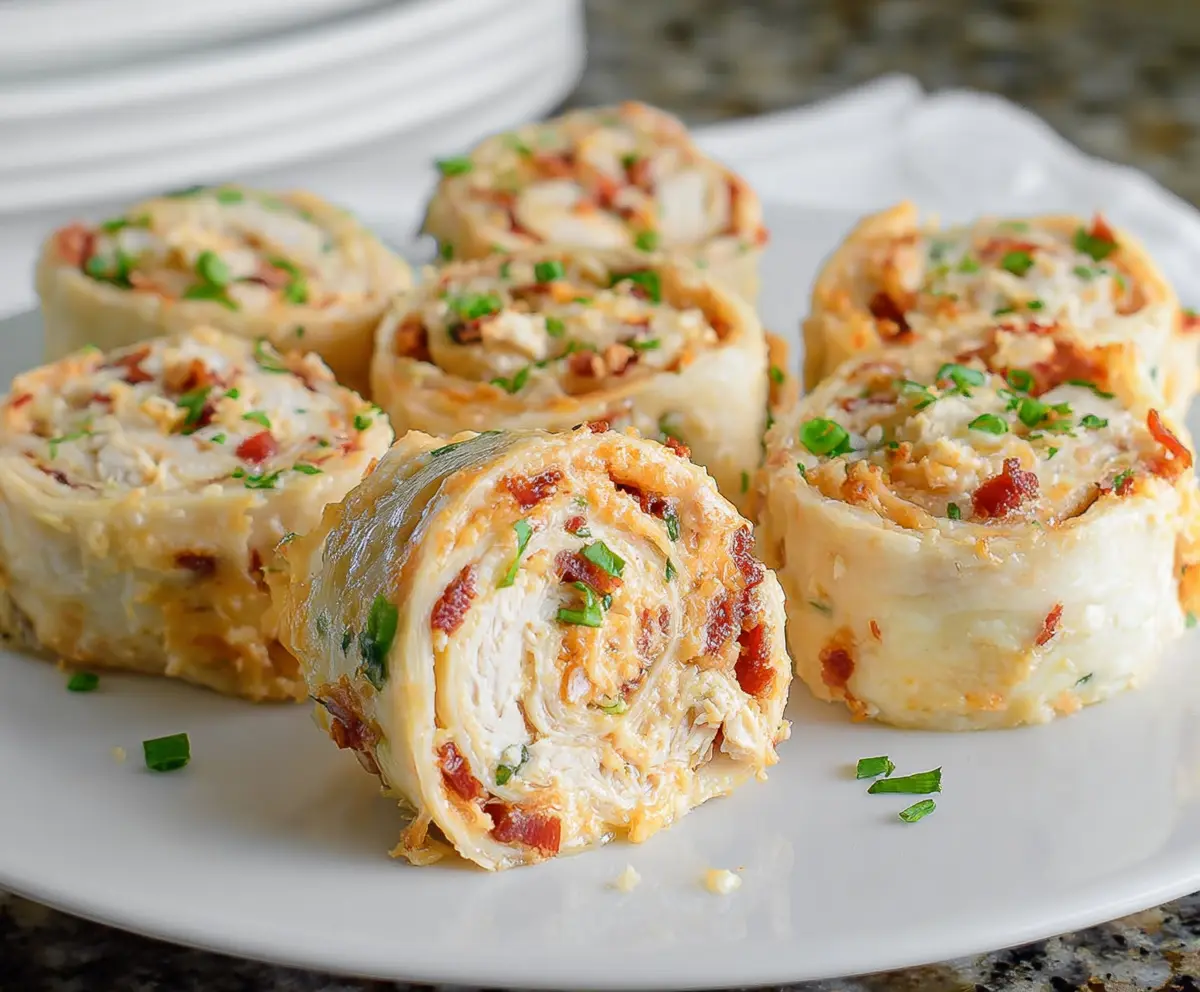 Delicious Crack Chicken Pinwheels loaded with creamy chicken filling and crispy golden crust.