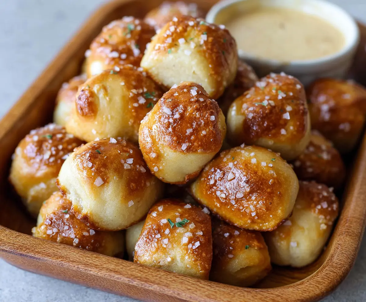 Delicious homemade pretzel bites made with only two simple ingredients.