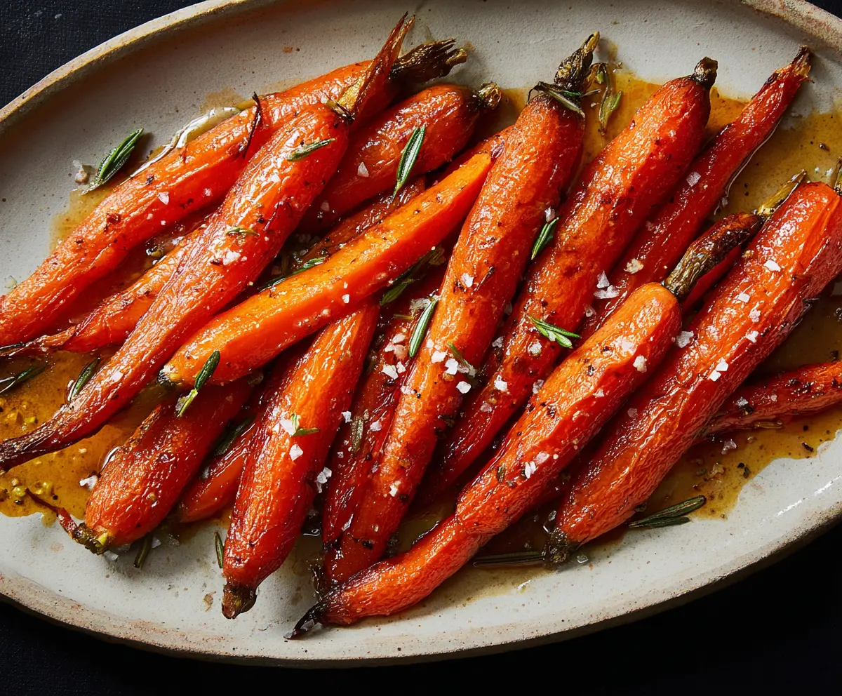 Delicious Maple Glazed Carrots served as a perfect side dish for dinner.