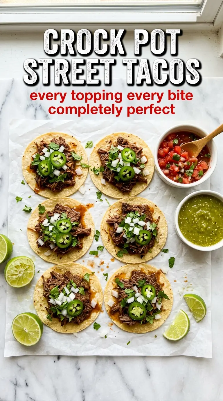 Crock Pot Street Tacos tender shredded beef