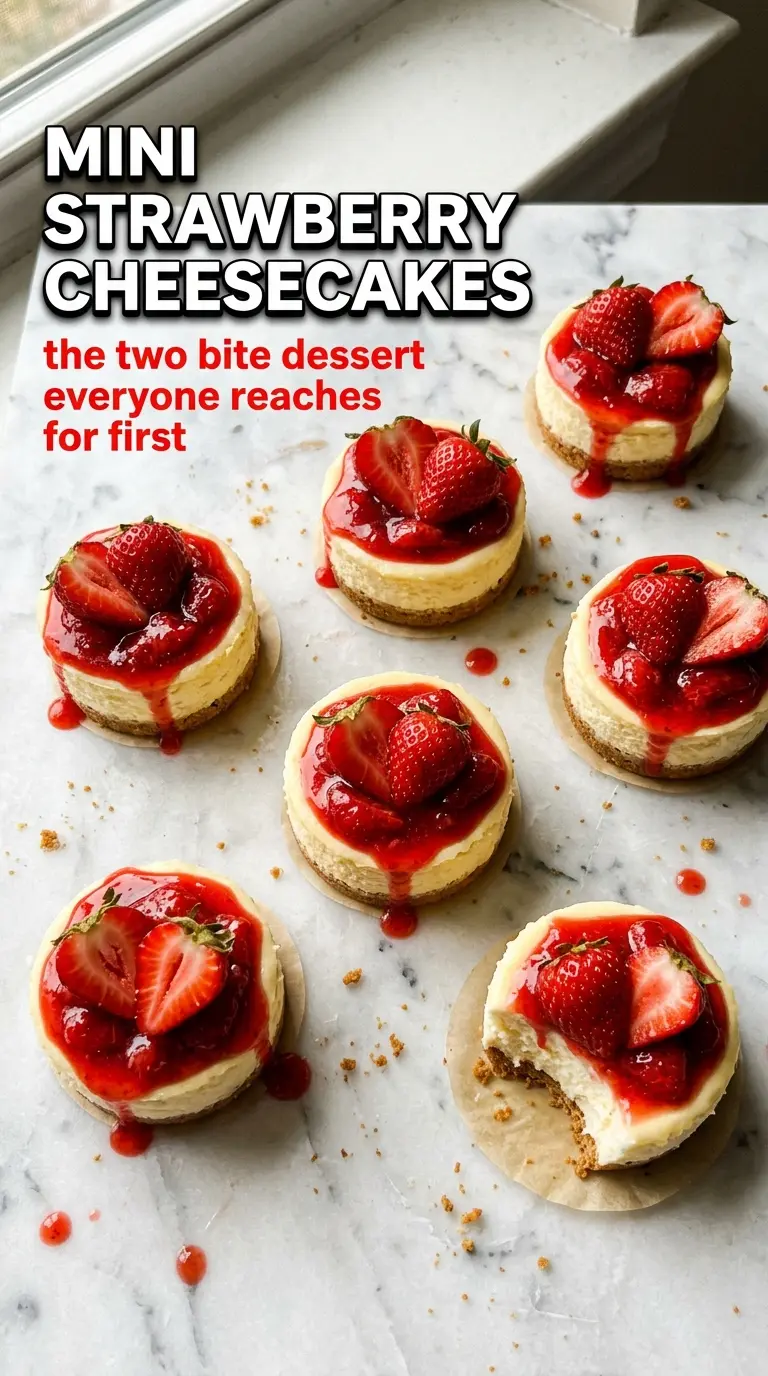 Mini Strawberry Cheesecakes creamy strawberry mini dessert