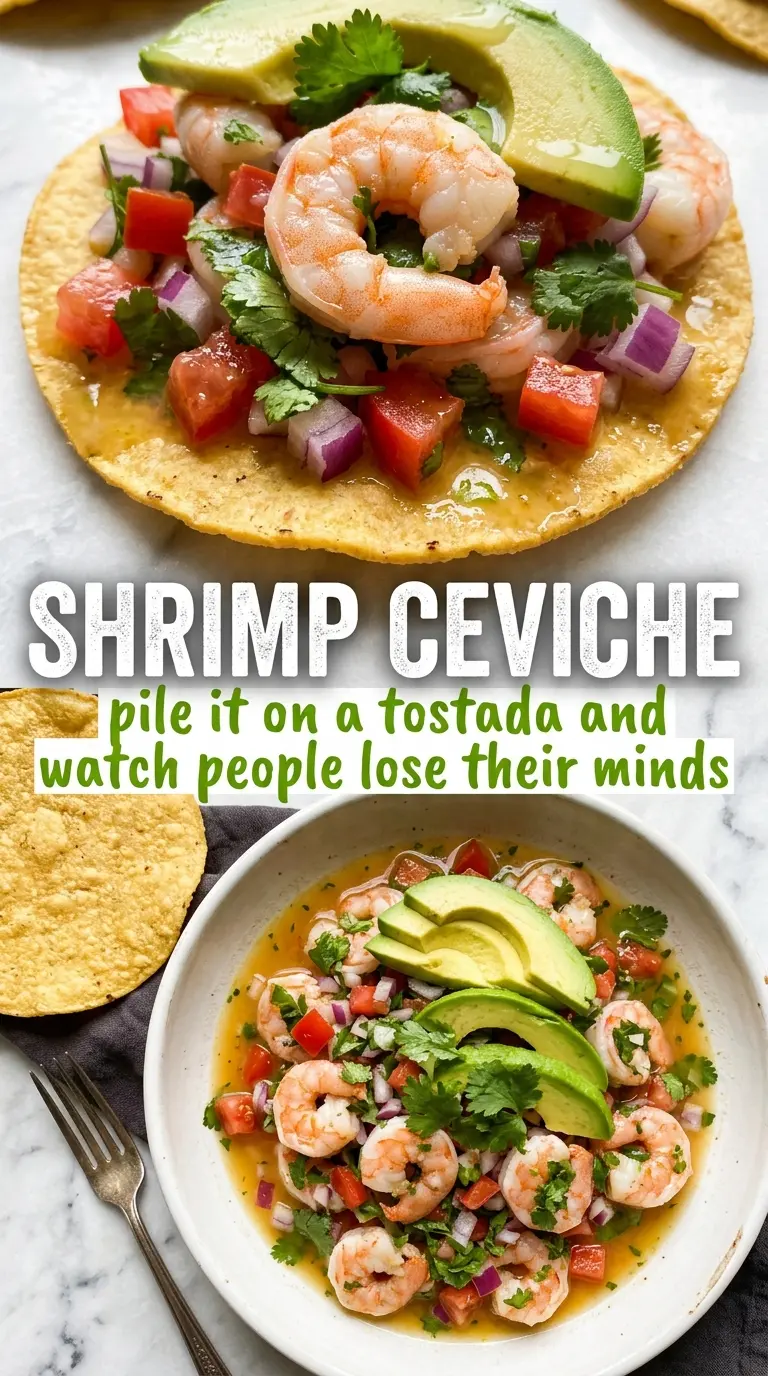 Shrimp Ceviche bright citrus, fresh herbs, avocado
