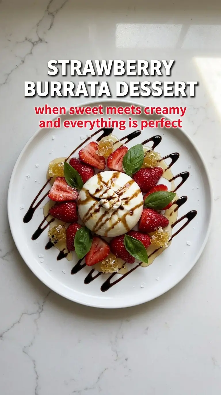 Strawberry Burrata Dessert fresh creamy balsamic