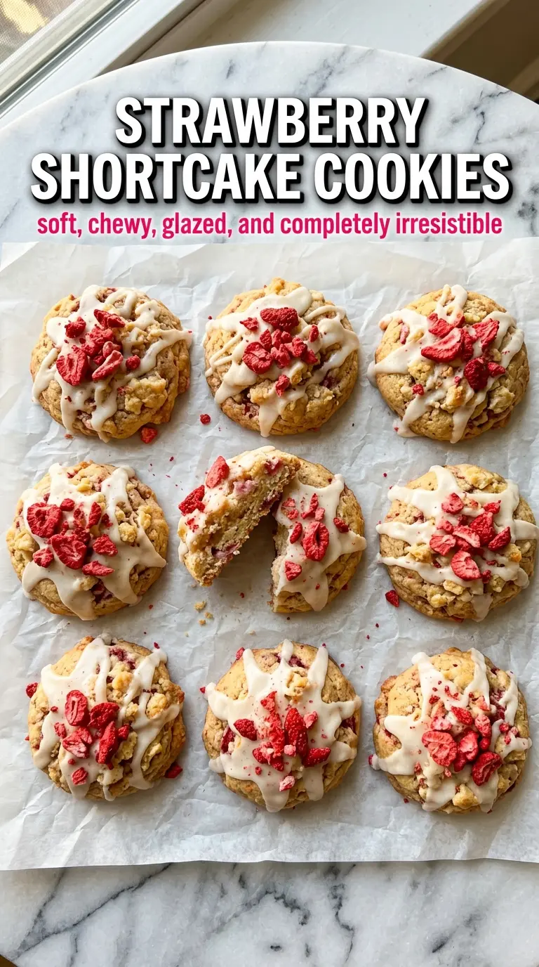 Strawberry Shortcake Cookies soft cream berries