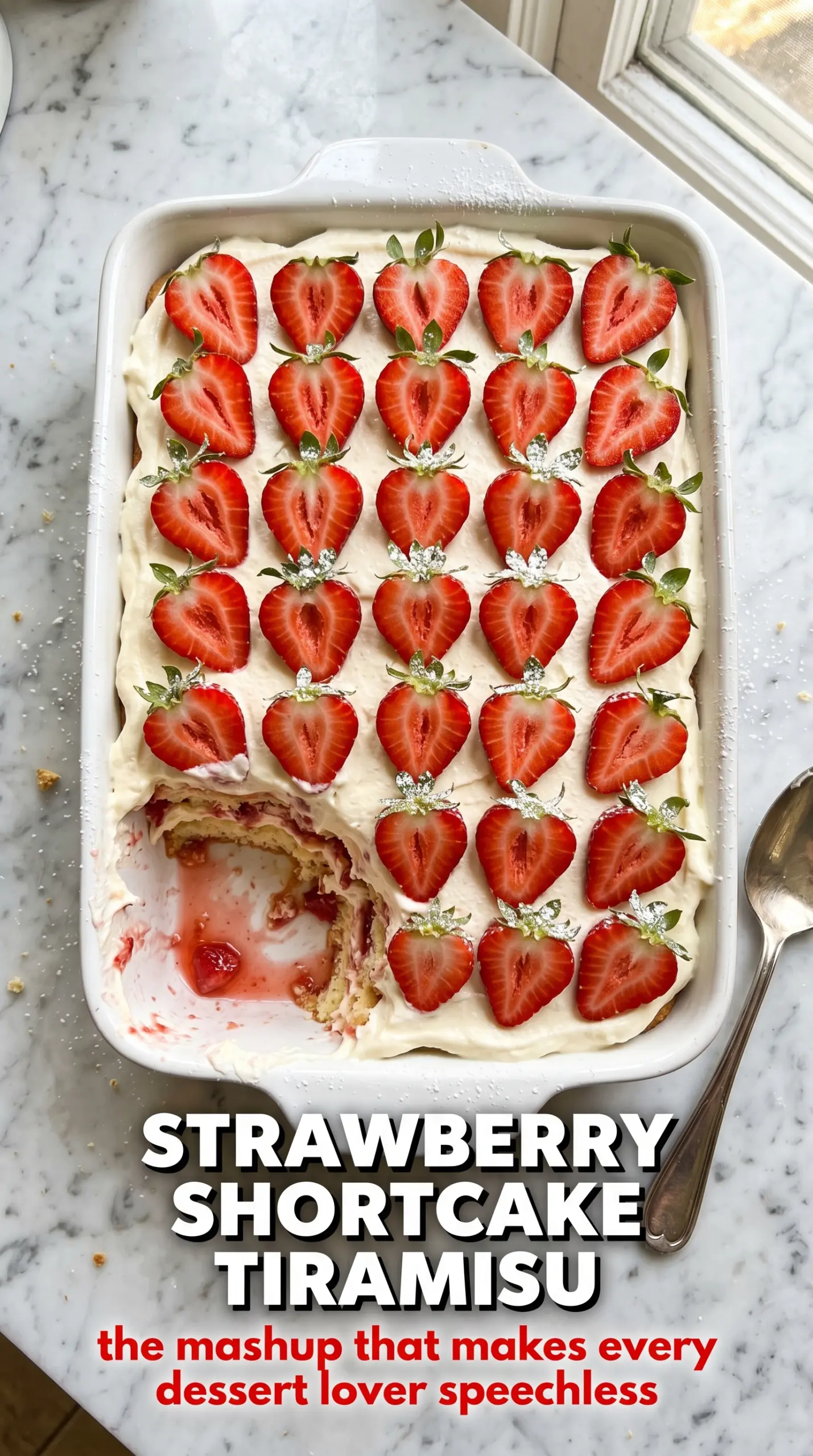 Strawberry Shortcake Tiramisu creamy layers, fresh berries, layered dessert