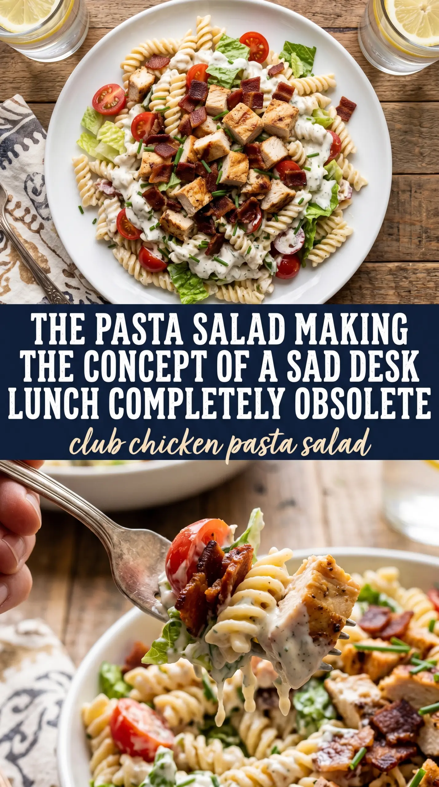 club chicken pasta salad fresh salad