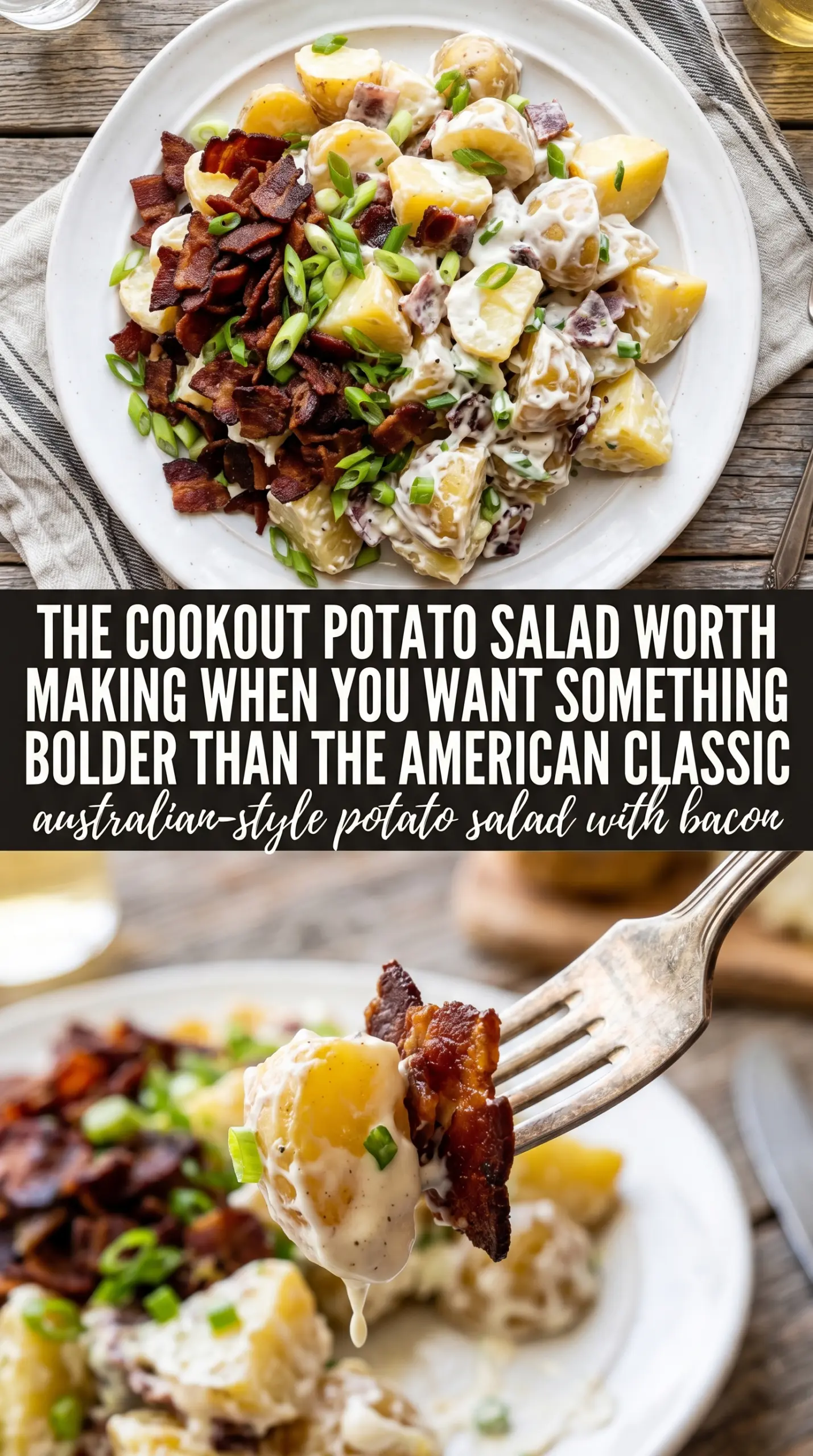 Australian-Style Potato Salad with Bacon creamy tangy