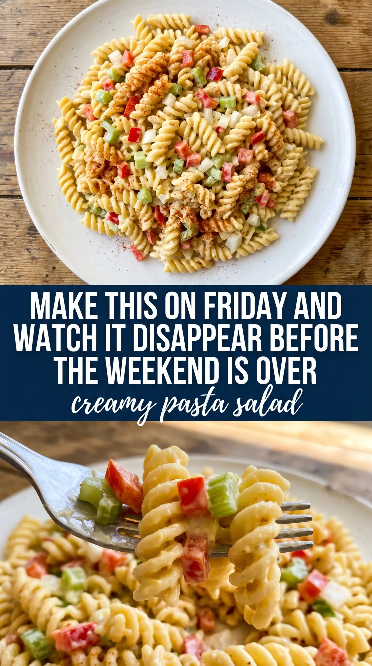 Creamy Pasta Salad colorful creamy
