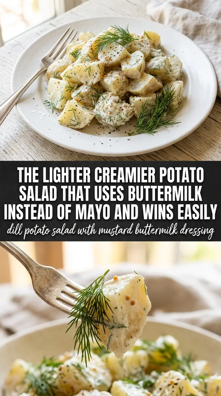 dill potato salad with mustard buttermilk dressing fresh salad