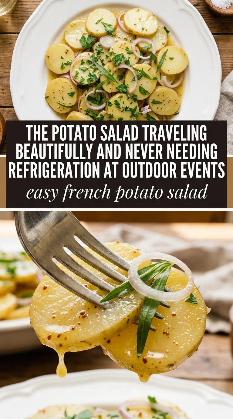 Easy French Potato Salad glistening herbs vinaigrette