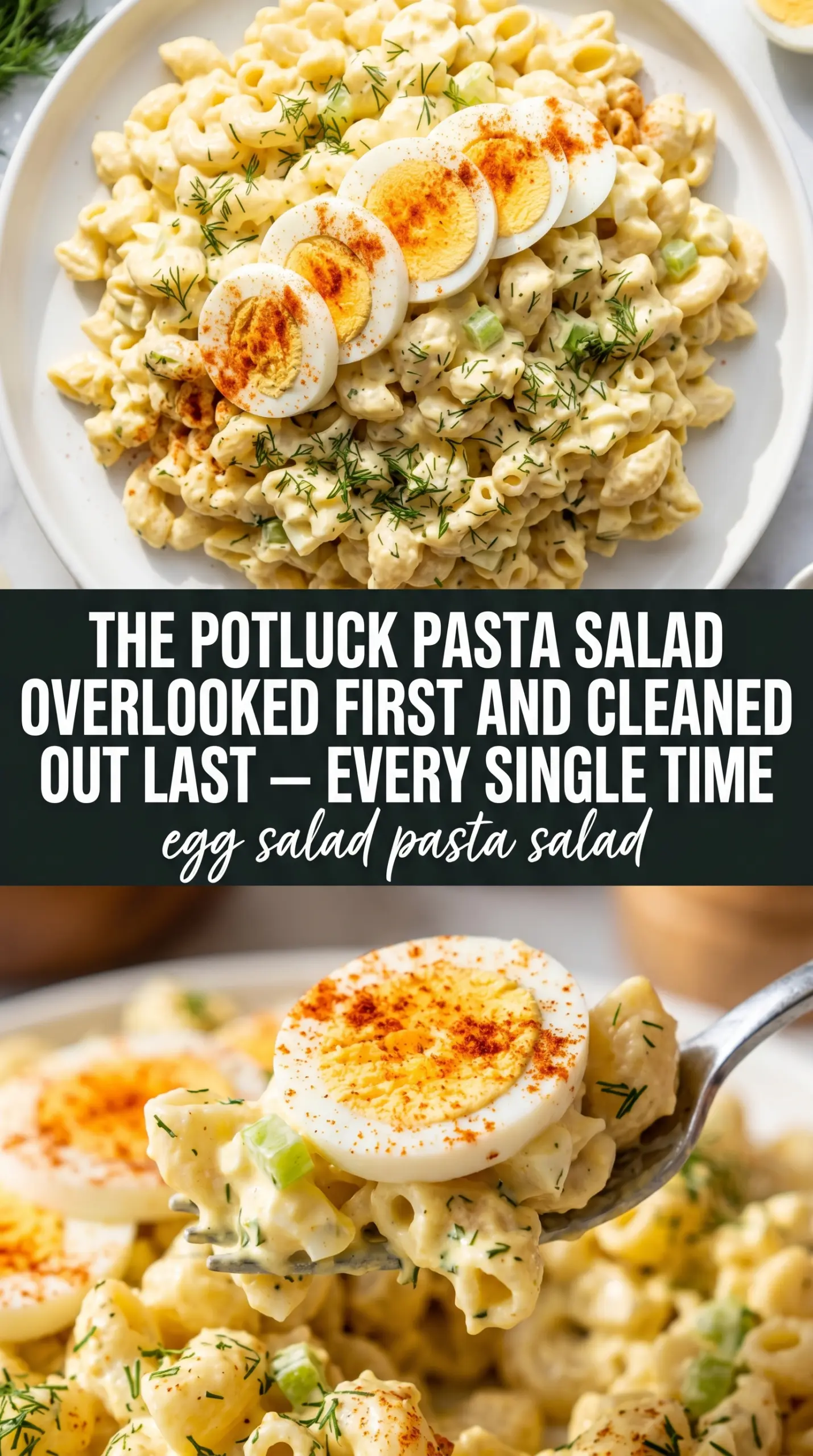 Egg Salad Pasta Salad creamy eggy dill