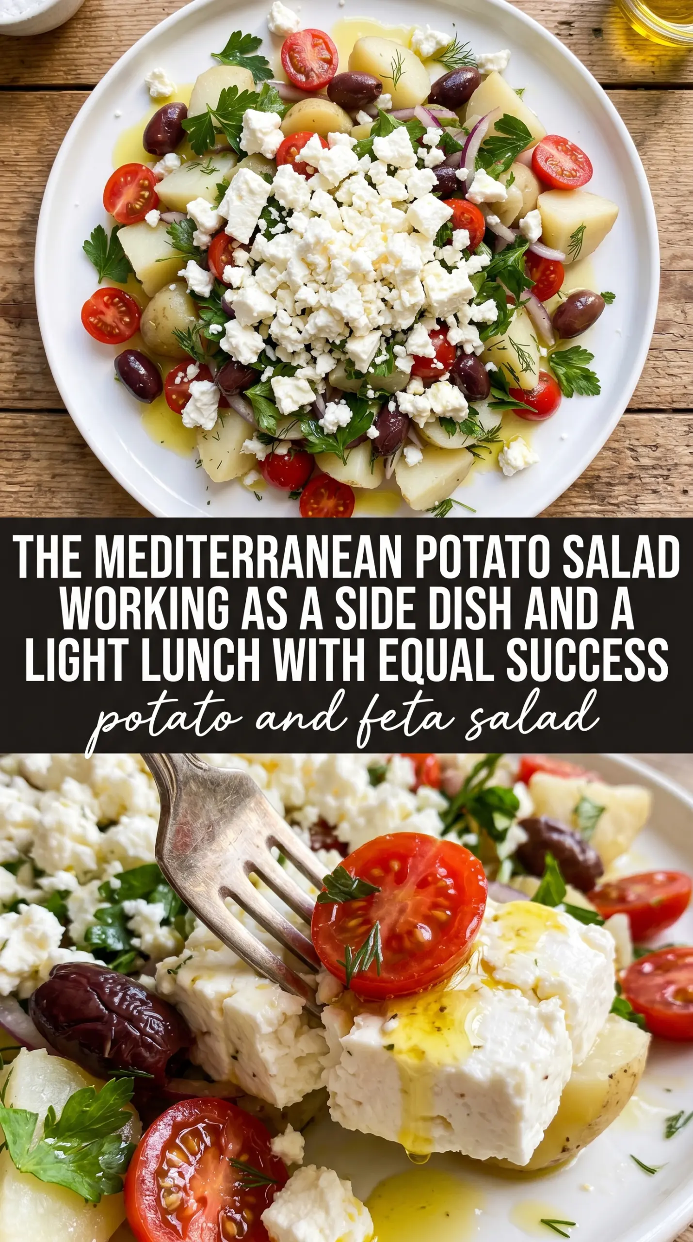 Potato and Feta Salad Greek-style lemon herb
