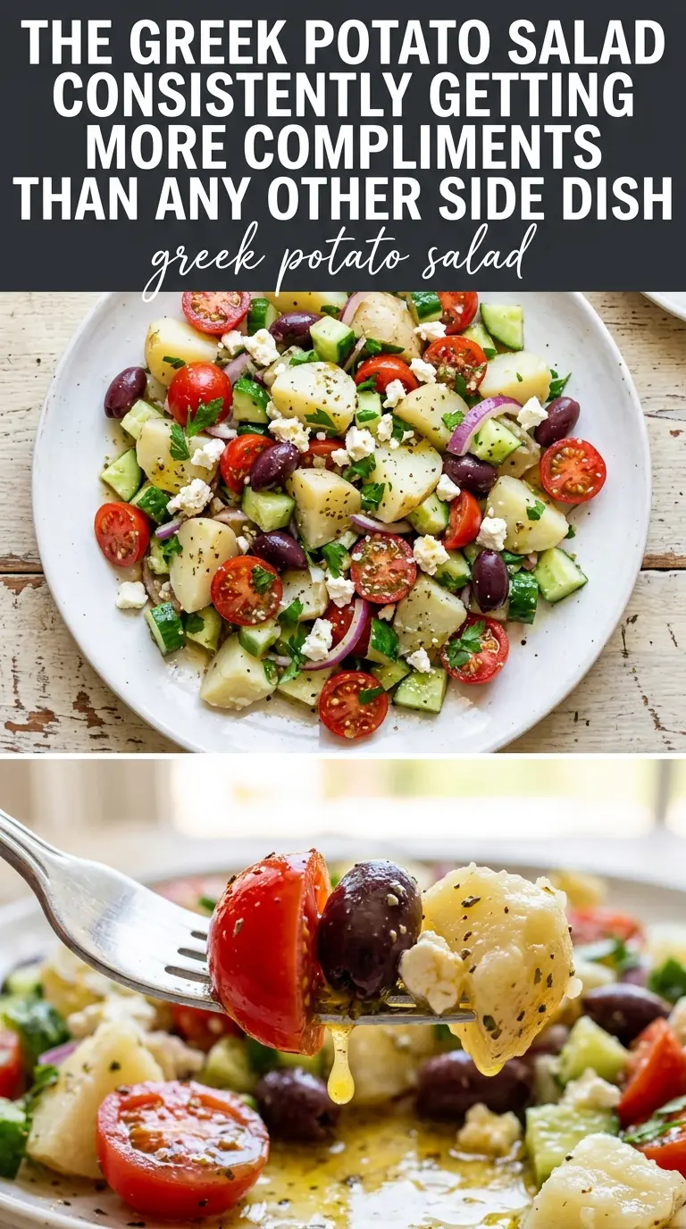 Greek Potato Salad feta olives lemon oregano