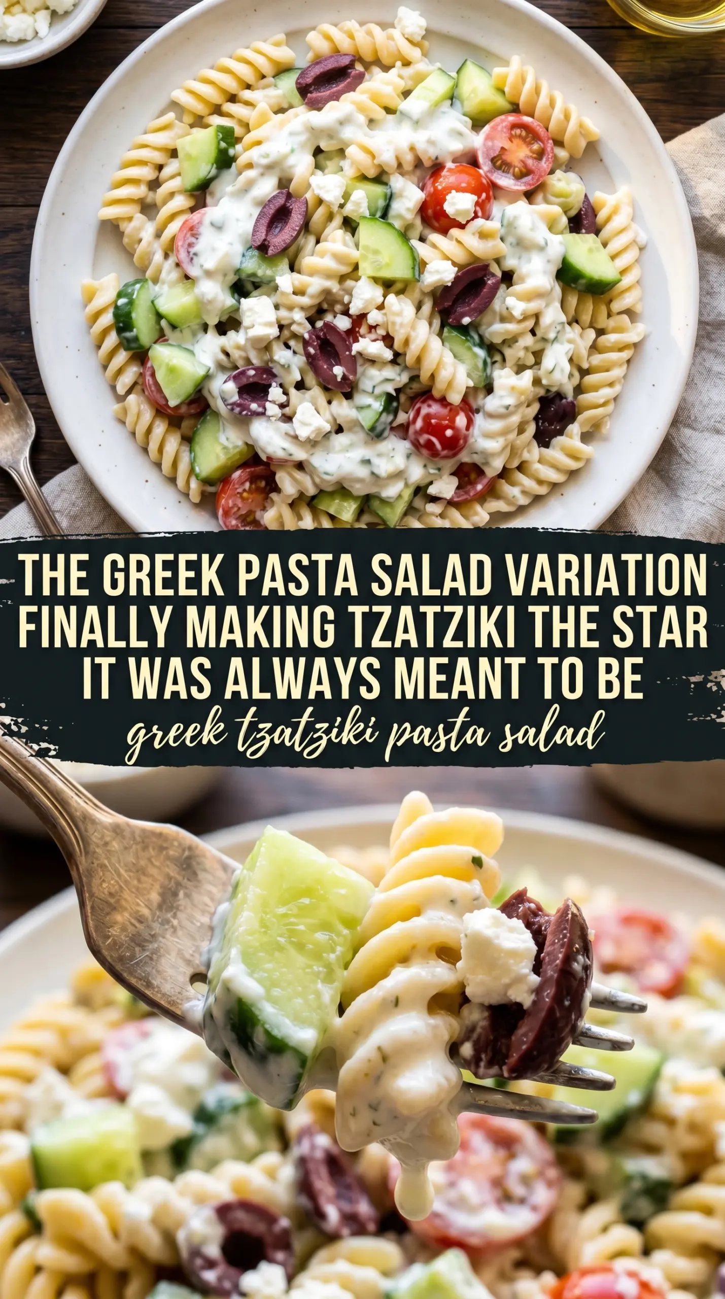 greek tzatziki pasta salad fresh salad
