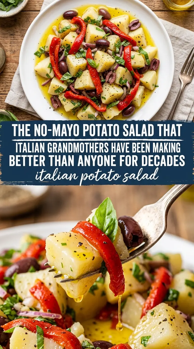 Italian Potato Salad with salami mozzarella basil